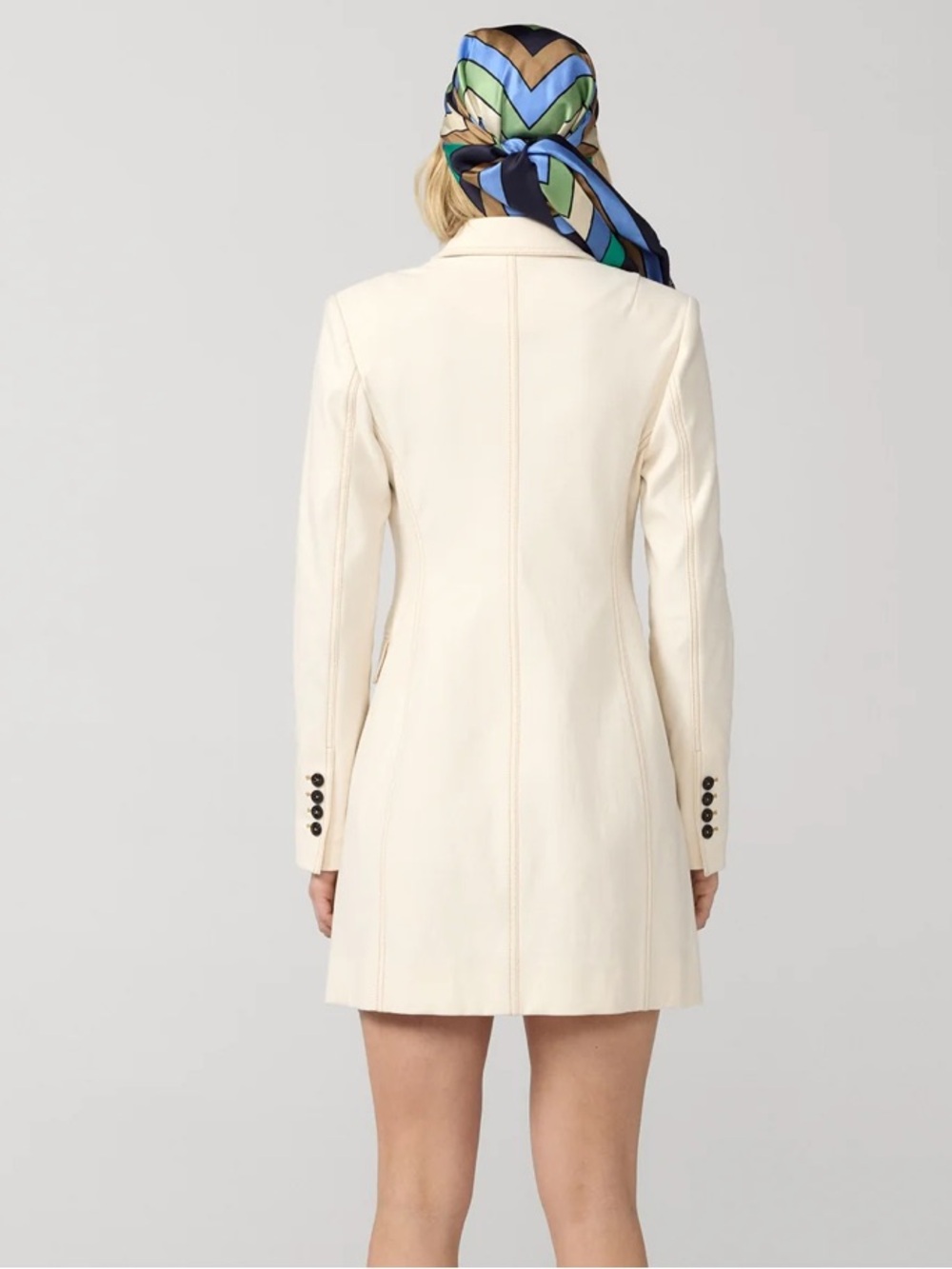 DVF Lilith Blazer Dress in Ivory - Picture 3 of 5
